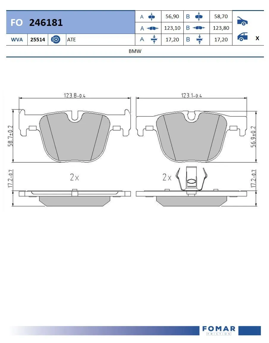Brake Pad Set, disc brake